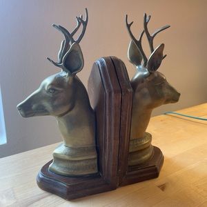 Antique Bronze Deer Bookends
